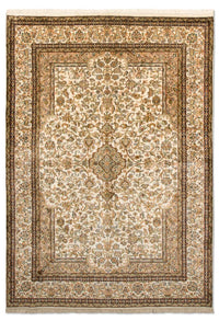 Alfombra de seda - Seda de Cachemira - 186 x 126 cm - beige