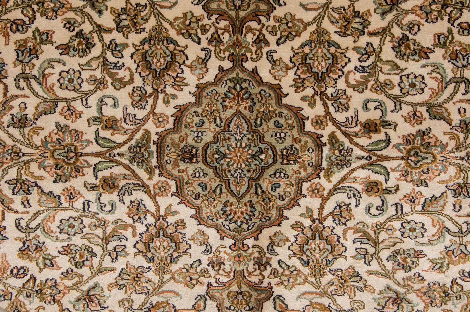 Alfombra de seda - Seda de Cachemira - 186 x 126 cm - beige