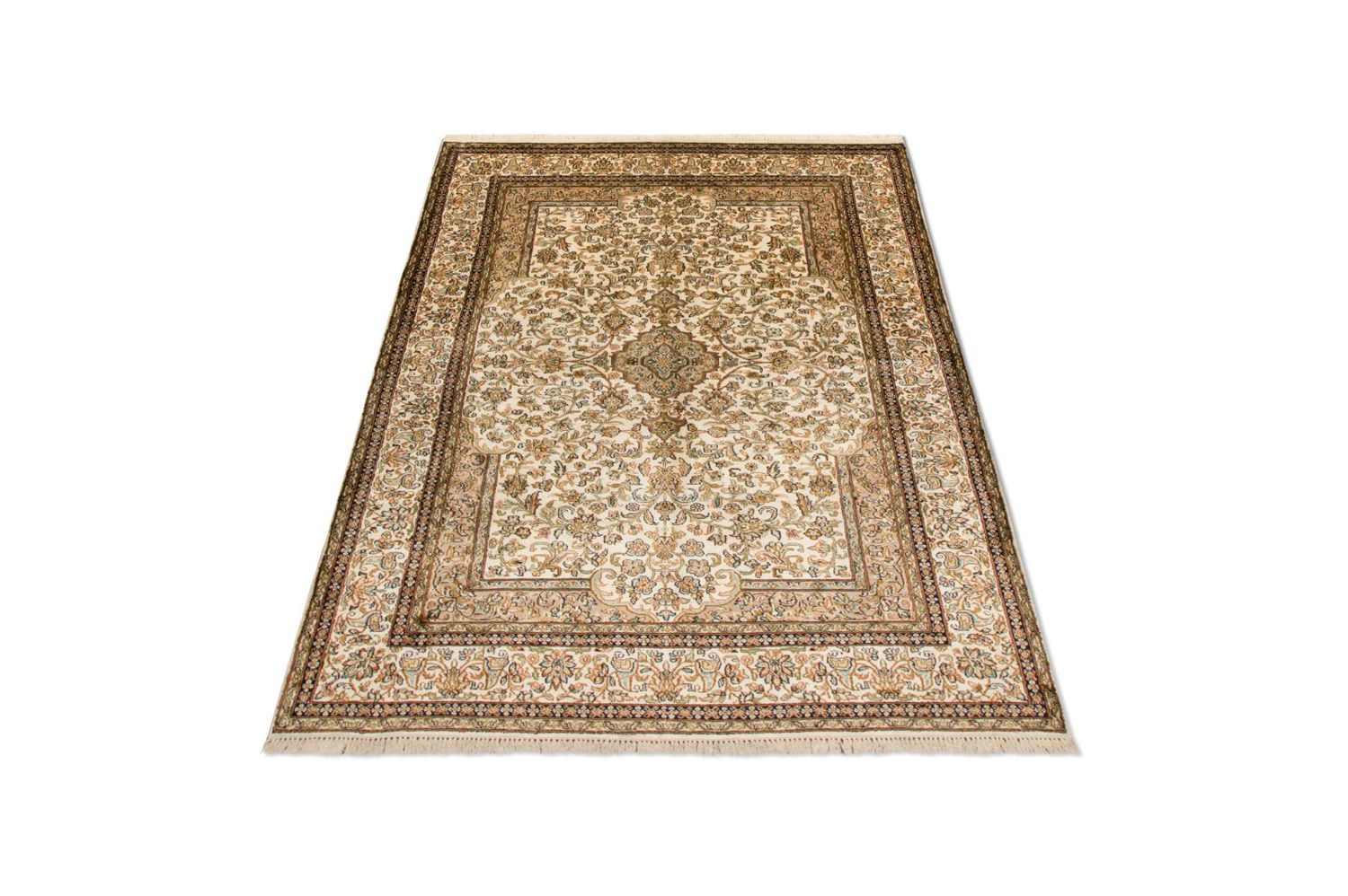 Alfombra de seda - Seda de Cachemira - 186 x 126 cm - beige