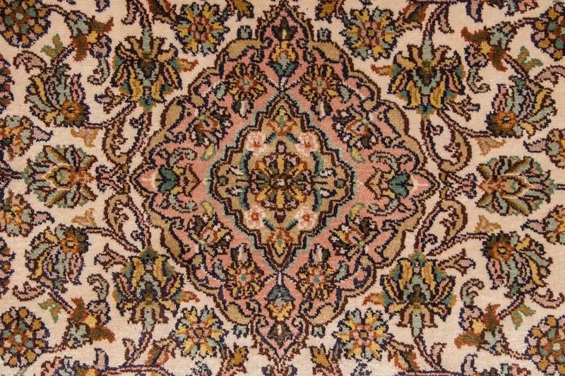 Alfombra de pasillo Alfombra de seda - Seda de Cachemira - 300 x 79 cm - beige