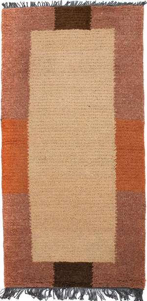 Alfombra de Nepal - 140 x 70 cm - marrón claro