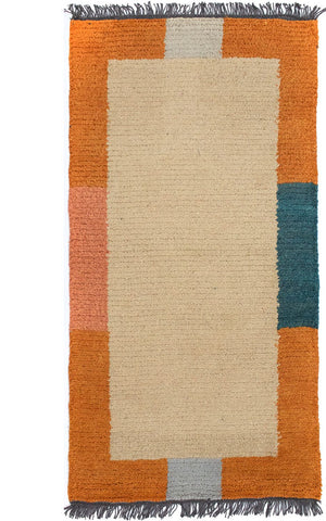 Alfombra de Nepal - 140 x 70 cm - beige