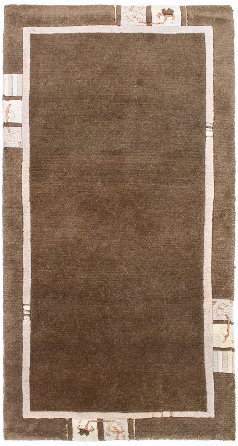 Alfombra de Nepal - 140 x 70 cm - marrón