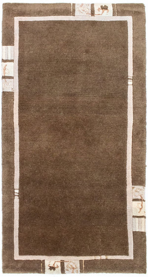 Alfombra de Nepal - 140 x 70 cm - marrón