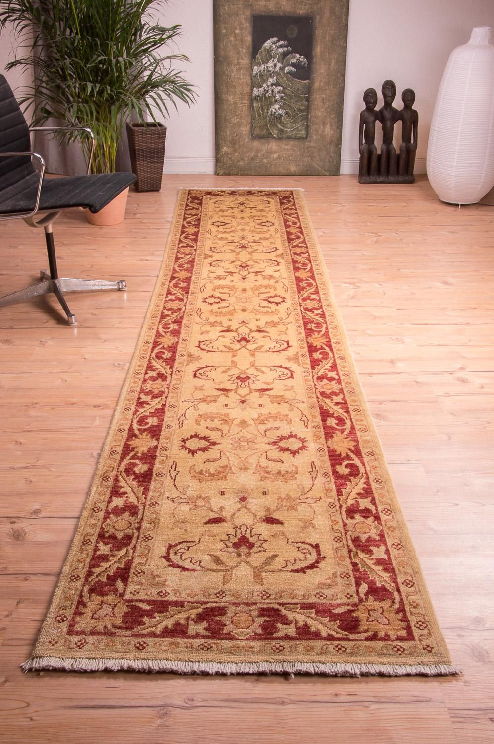 Alfombra de pasillo Alfombra Ziegler - 378 x 76 cm - beige