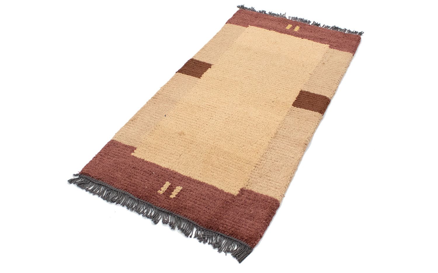 Alfombra de Nepal - 140 x 70 cm - marrón claro