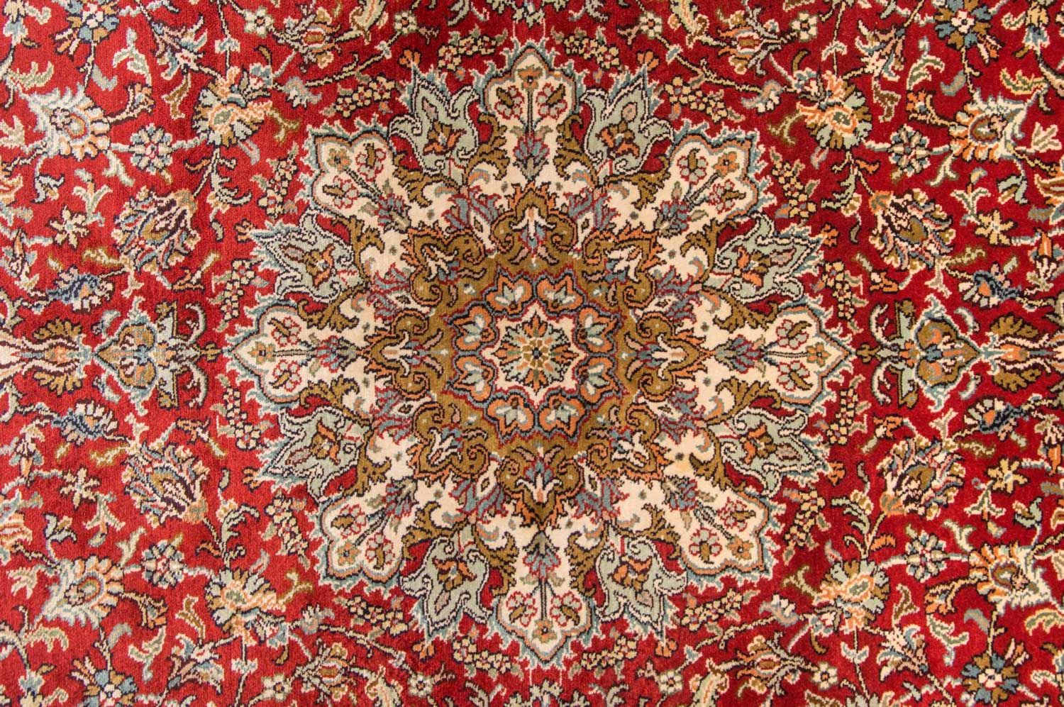 Alfombra de seda - Seda de Cachemira - 218 x 156 cm - rojo