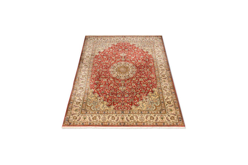 Alfombra de seda - Seda de Cachemira - 218 x 156 cm - rojo