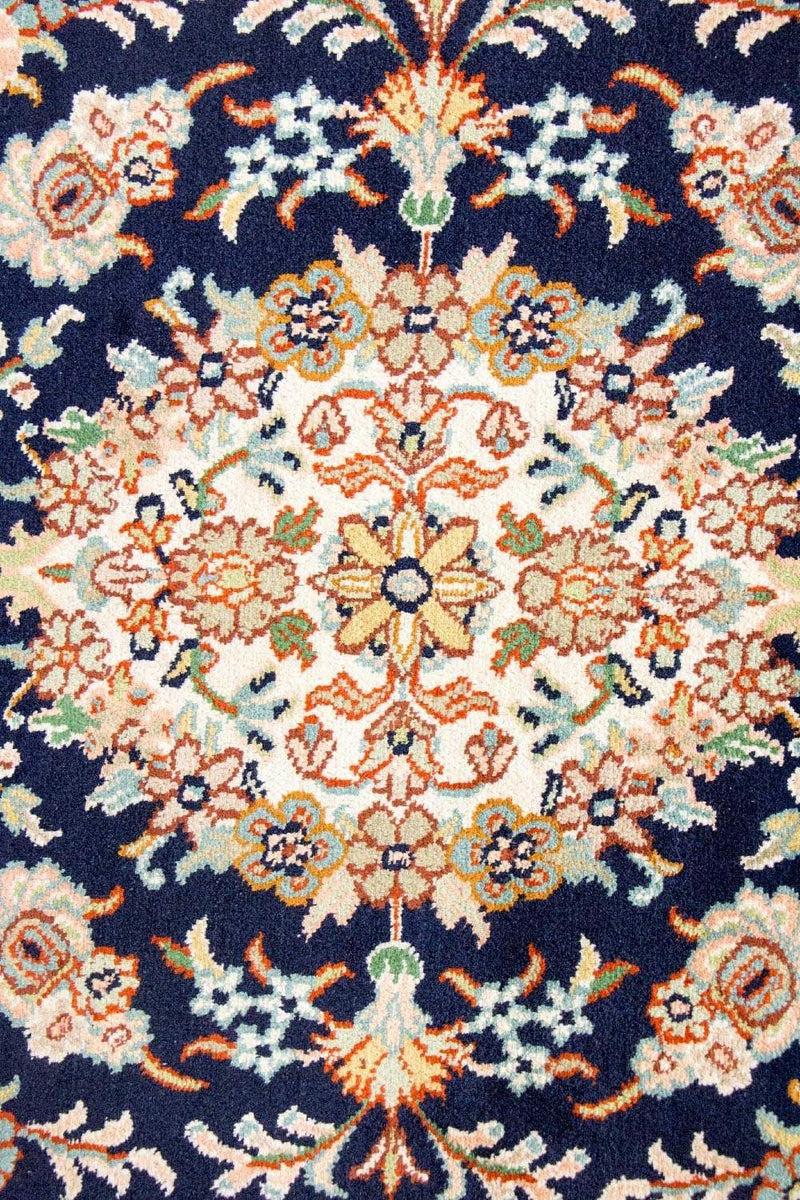 Alfombra de seda - Seda de Cachemira - 98 x 63 cm - azul