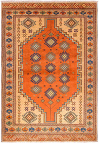 Alfombra Turkaman - 184 x 127 cm - naranja