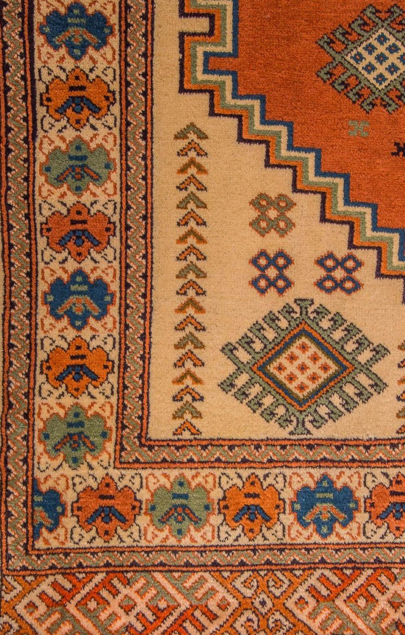 Alfombra Turkaman - 184 x 127 cm - naranja