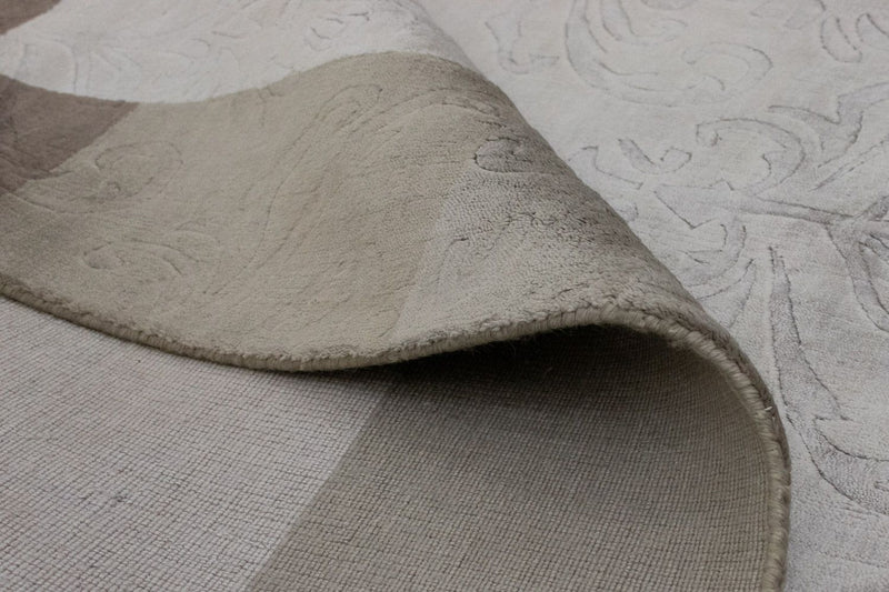 Alfombra de lana - 241 x 166 cm - plata