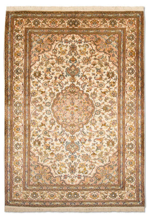 Alfombra de seda - Seda de Cachemira - 184 x 124 cm - beige