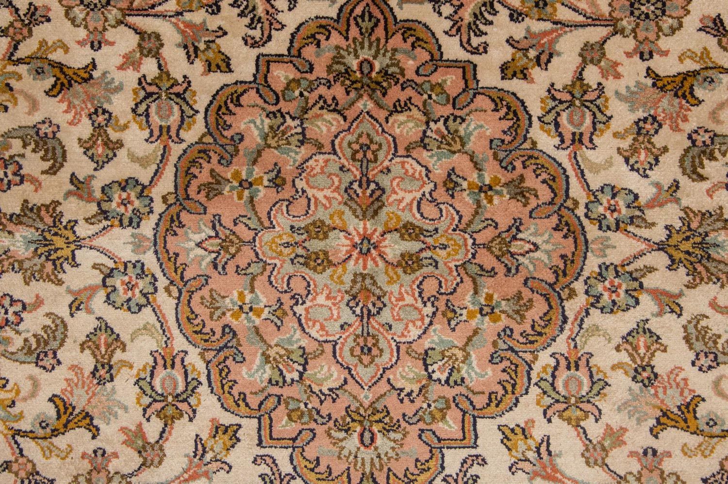 Alfombra de seda - Seda de Cachemira - 184 x 124 cm - beige