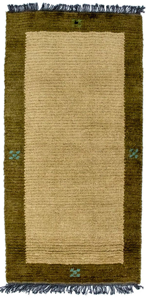 Alfombra de Nepal - 140 x 70 cm - verde