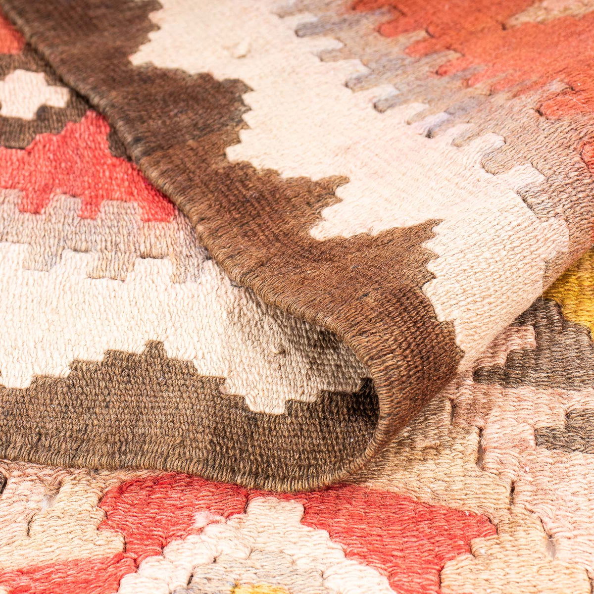 Alfombra de pasillo Alfombra Kelim - Antigua - 310 x 140 cm - multicolor