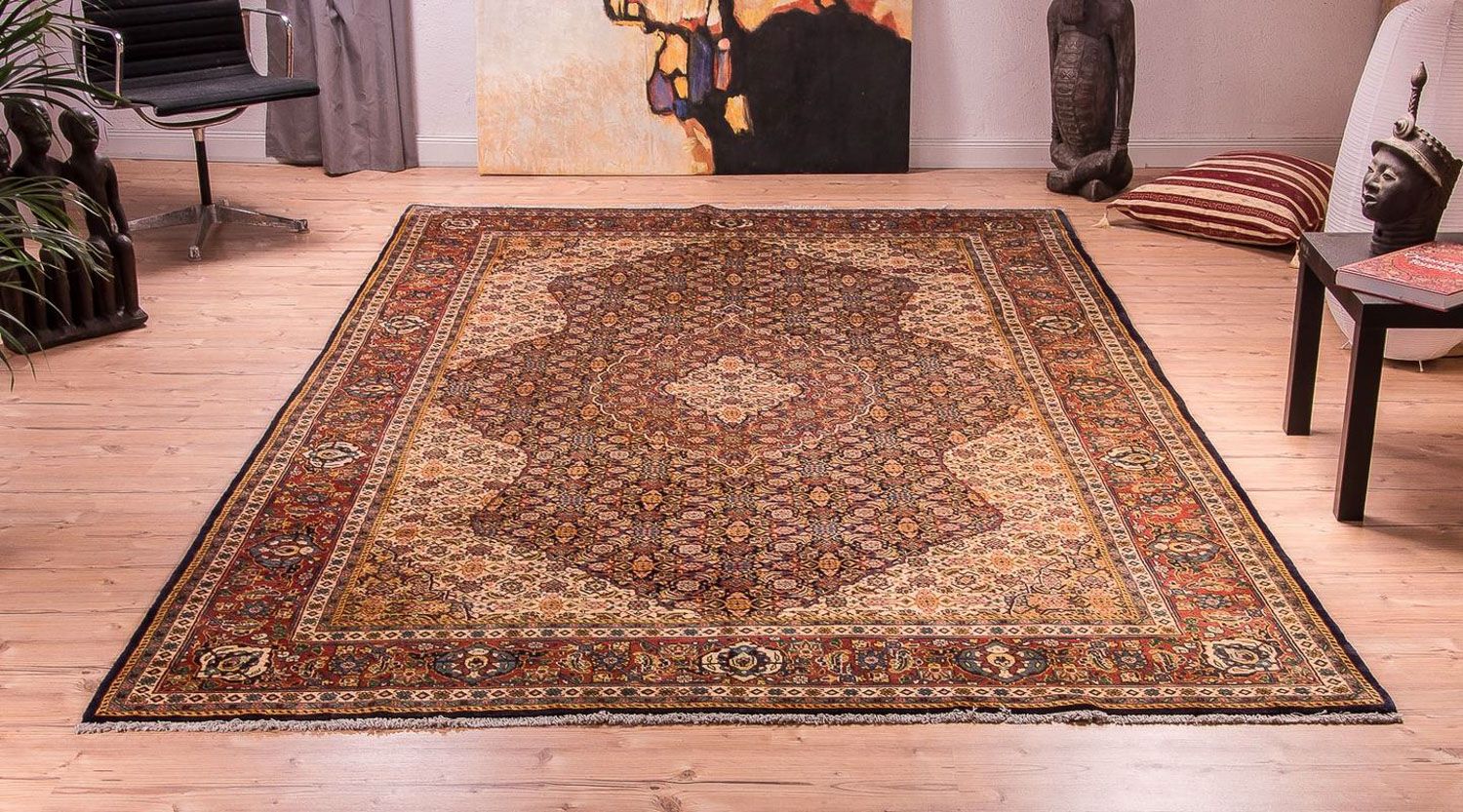 Alfombra persa - Clásica - 337 x 210 cm - azul oscuro