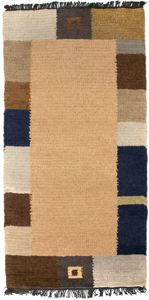 Alfombra de Nepal - 140 x 70 cm - marrón claro