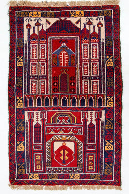 Alfombra Belutsch - 127 x 77 cm - multicolor