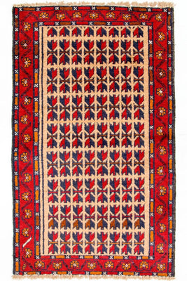Alfombra Belutsch - 130 x 77 cm - rojo