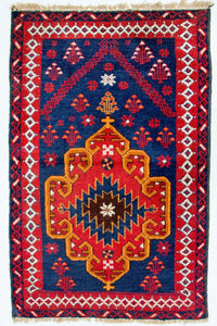 Alfombra Belutsch - 130 x 82 cm - azul