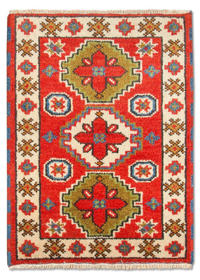 Alfombra oriental - 92 x 65 cm - rojo