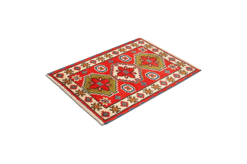 Alfombra oriental - 92 x 65 cm - rojo