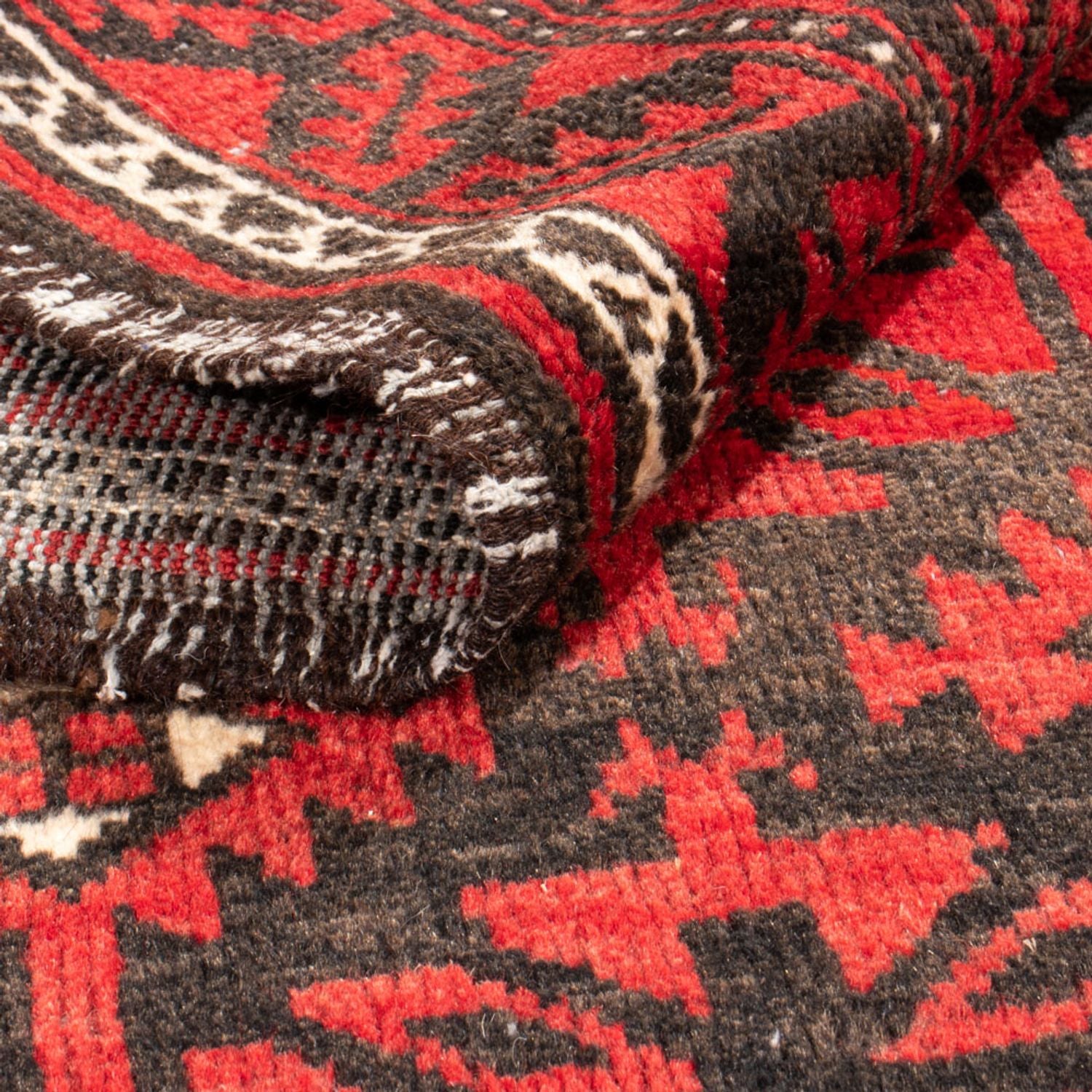 Alfombra de pasillo Alfombra Belutsch - 210 x 110 cm - rojo