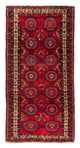 Alfombra de pasillo Alfombra Belutsch - 260 x 120 cm - rojo