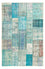 Alfombra Vintage - 305 x 198 cm - turquesa