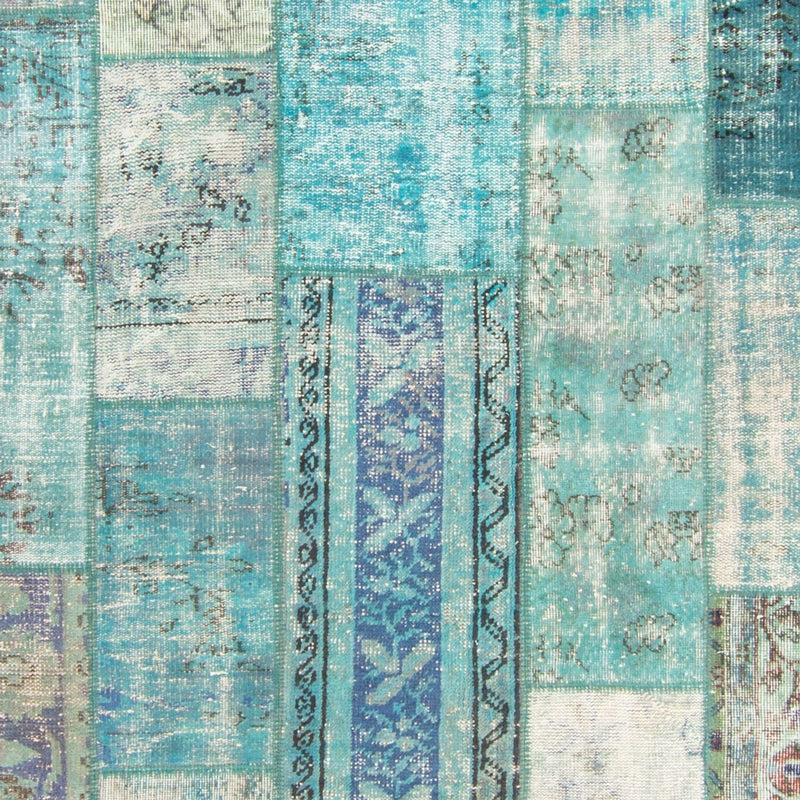 Alfombra Vintage - 305 x 198 cm - turquesa