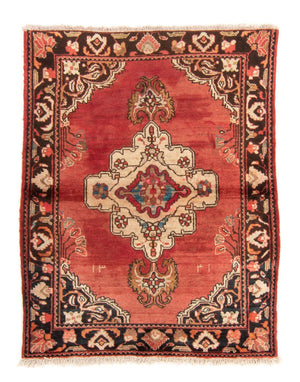 Alfombra persa - Nómada - 139 x 110 cm - salmón