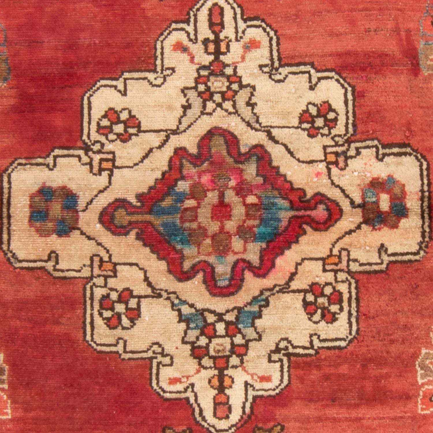 Alfombra persa - Nómada - 139 x 110 cm - salmón