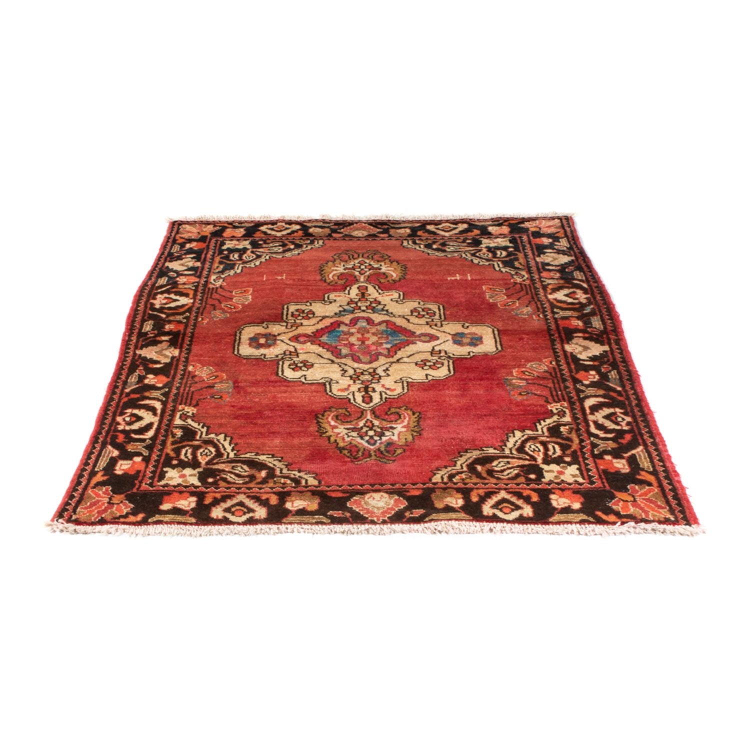 Alfombra persa - Nómada - 139 x 110 cm - salmón