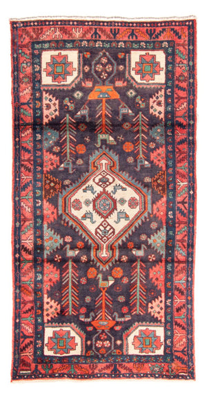 Alfombra de pasillo Alfombra persa - Nómada - 225 x 112 cm - azul oscuro