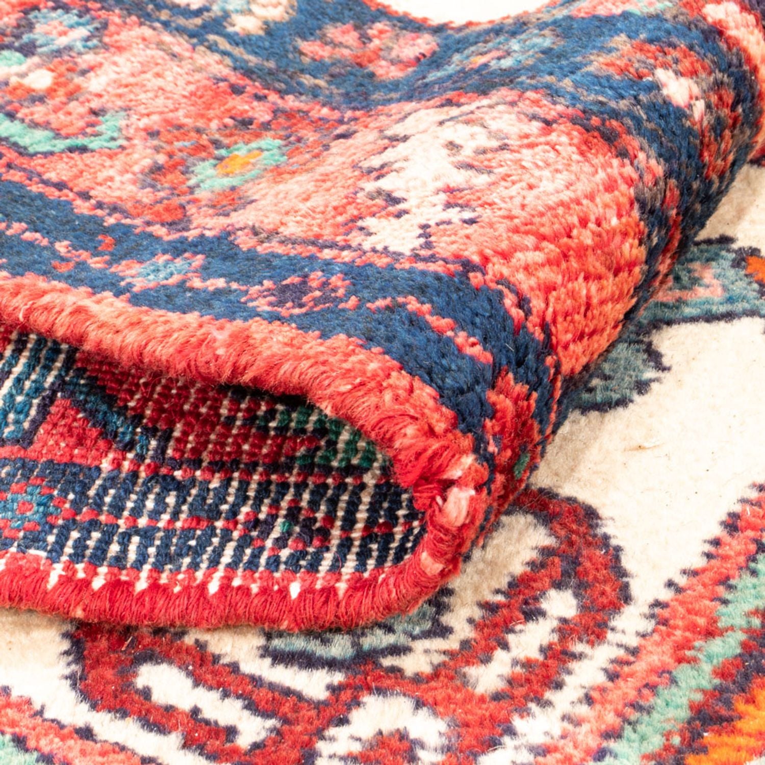 Alfombra de pasillo Alfombra persa - Nómada - 225 x 112 cm - azul oscuro