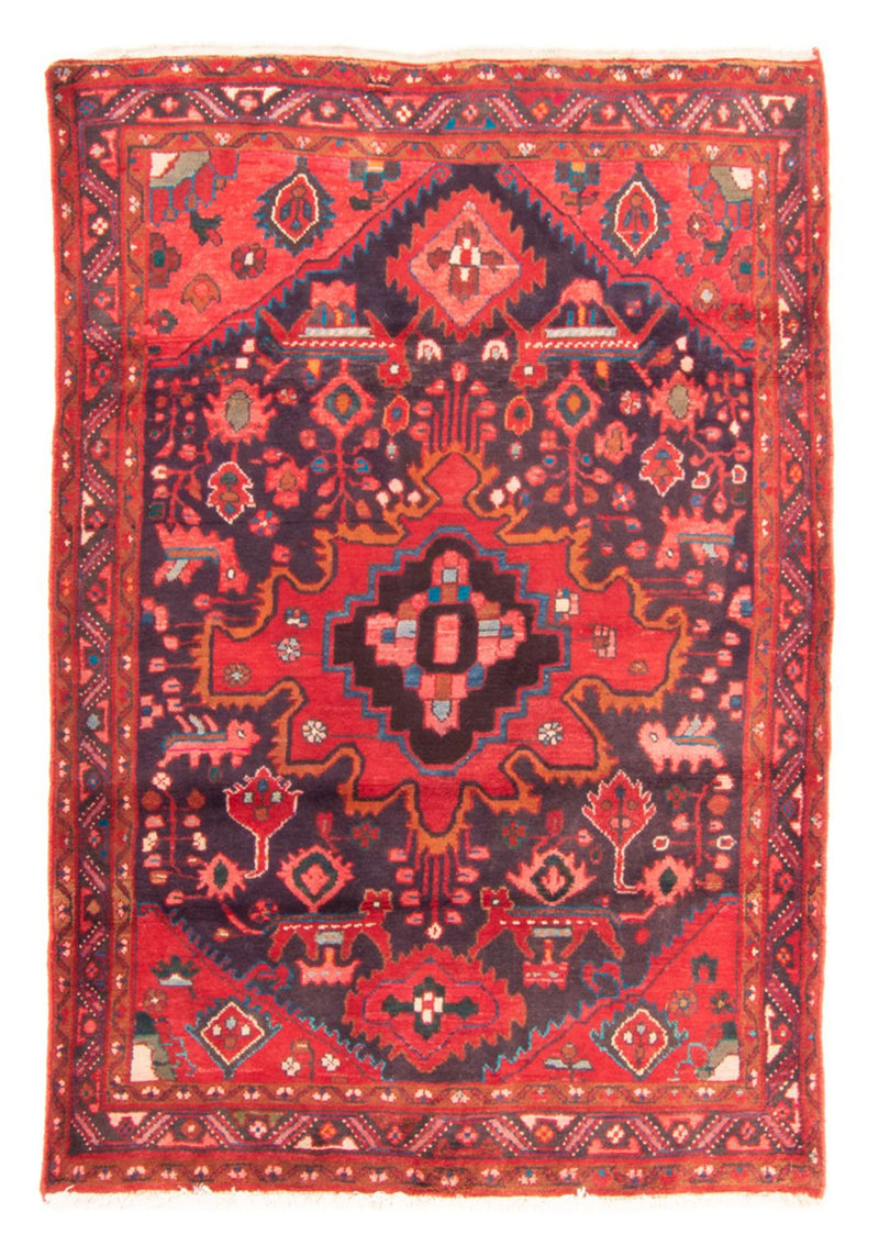 Alfombra persa - Nómada - 196 x 134 cm - azul oscuro