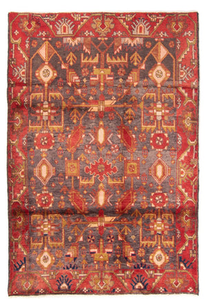 Alfombra persa - Nómada - 195 x 135 cm - azul oscuro
