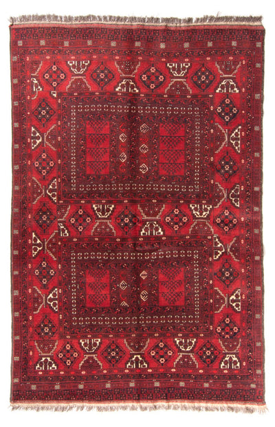 Alfombra Turkaman 158x228cm - Alfombra persa - rojo