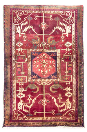Alfombra persa - Nómada - 250 x 163 cm - rojo vino