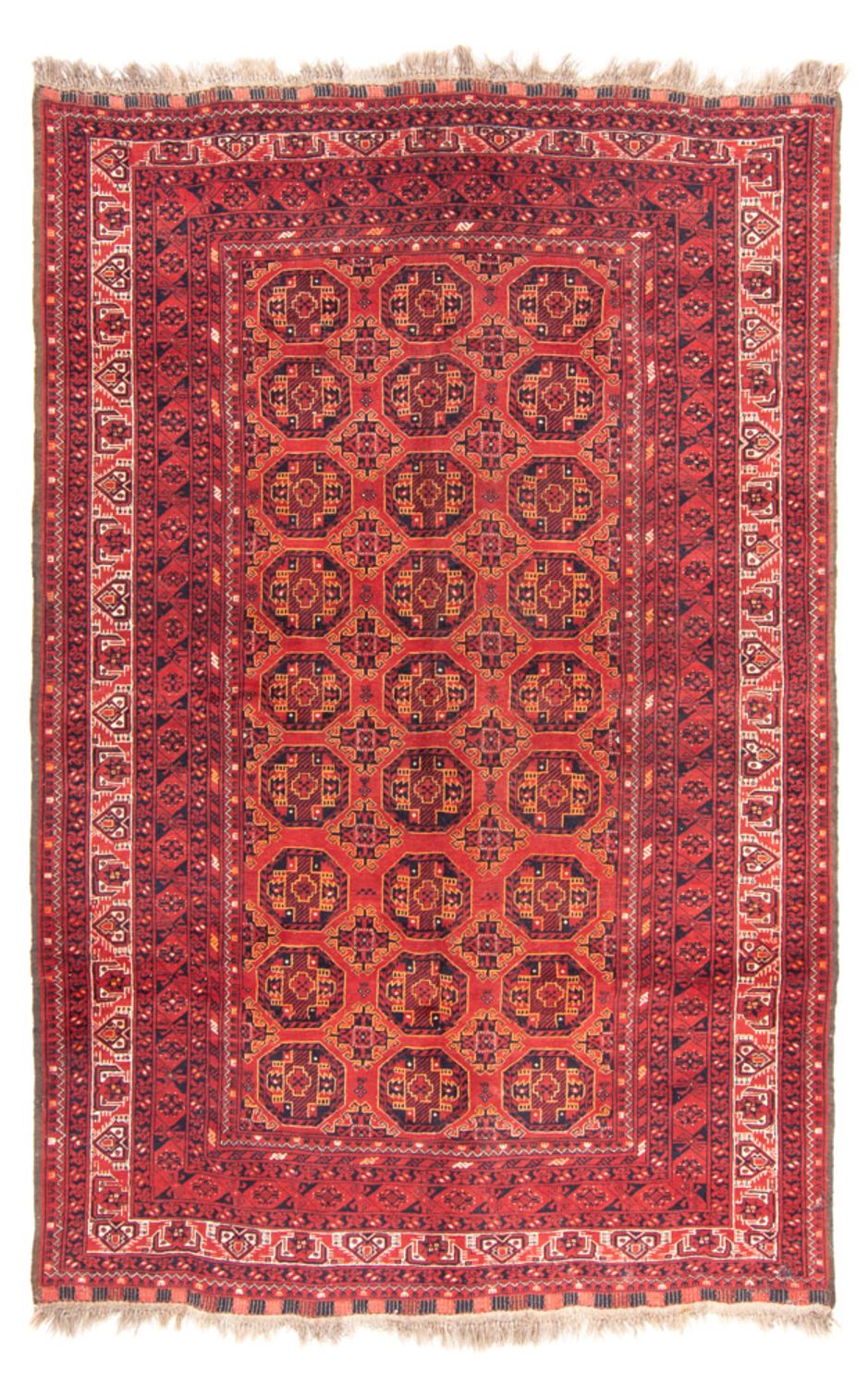 Alfombra Turkaman - 246 x 157 cm - rojo