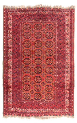 Alfombra Turkaman - 246 x 157 cm - rojo
