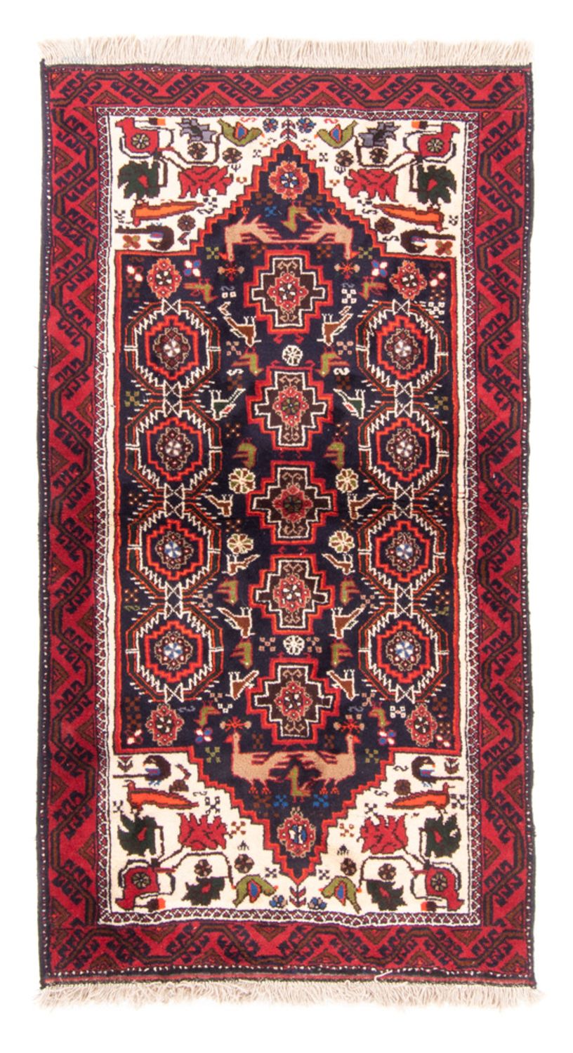 Alfombra de pasillo Alfombra Belutsch - 175 x 85 cm - azul oscuro
