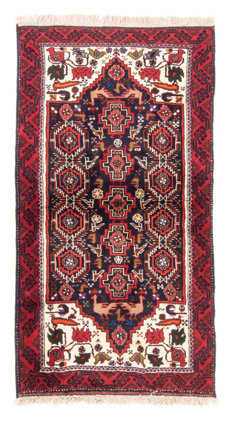 Alfombra de pasillo Alfombra Belutsch - 175 x 85 cm - azul oscuro
