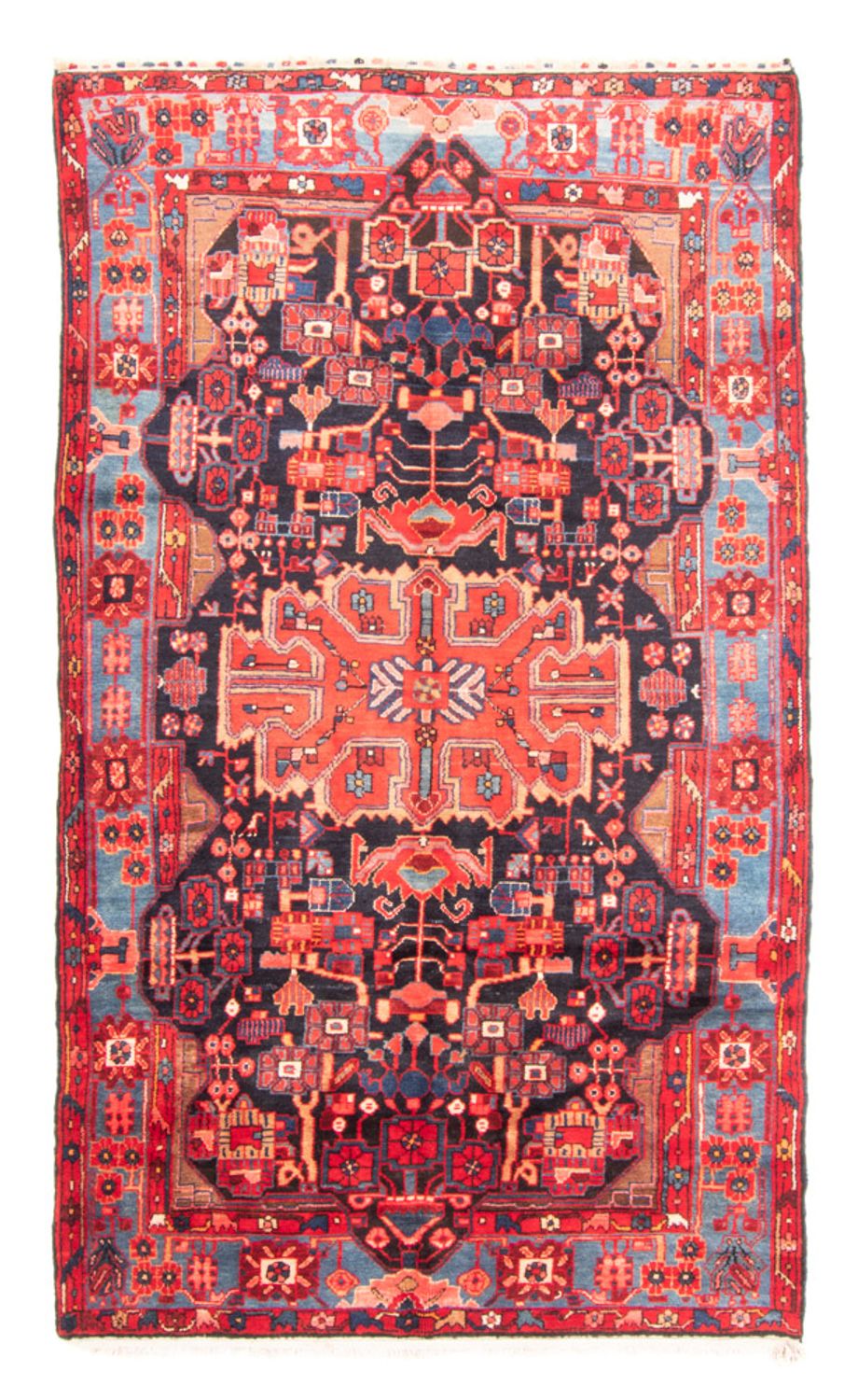 Alfombra persa - Nómada - 274 x 168 cm - azul oscuro