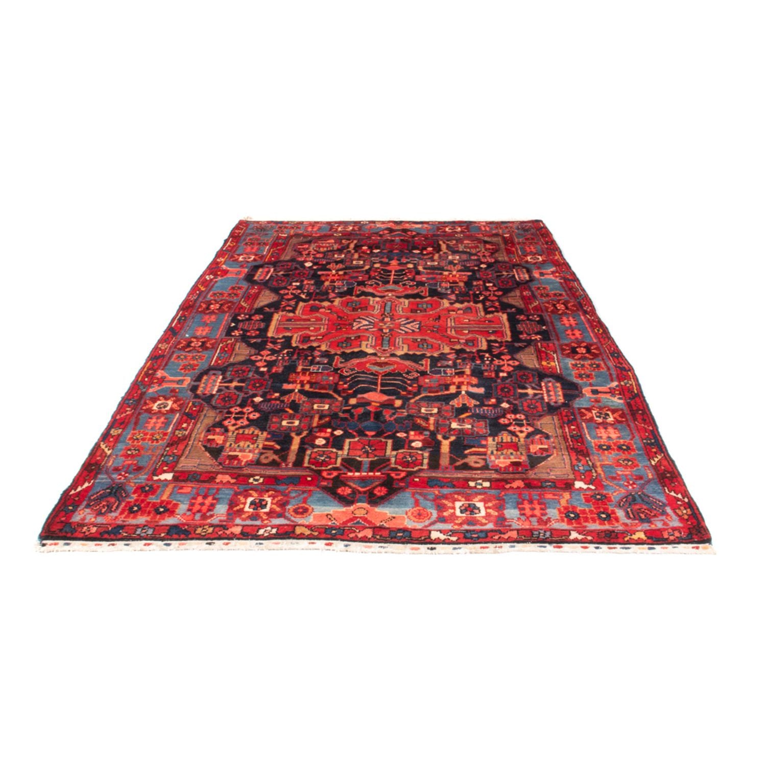 Alfombra persa - Nómada - 274 x 168 cm - azul oscuro