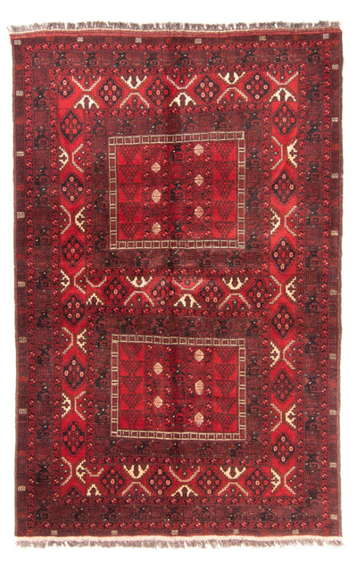 Alfombra Turkaman 158x244cm - Alfombra persa - rojo