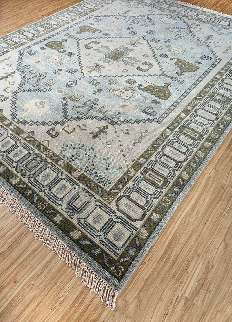 Alfombra de lana - 300 x 240 cm - plata