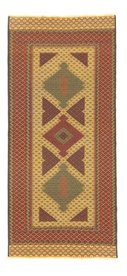 Alfombra de pasillo Alfombra Kelim - Oriental - 188 x 85 cm - naranja