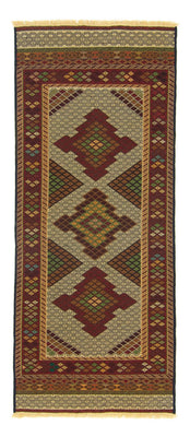 Alfombra de pasillo Alfombra Kelim - Oriental - 208 x 85 cm - beige
